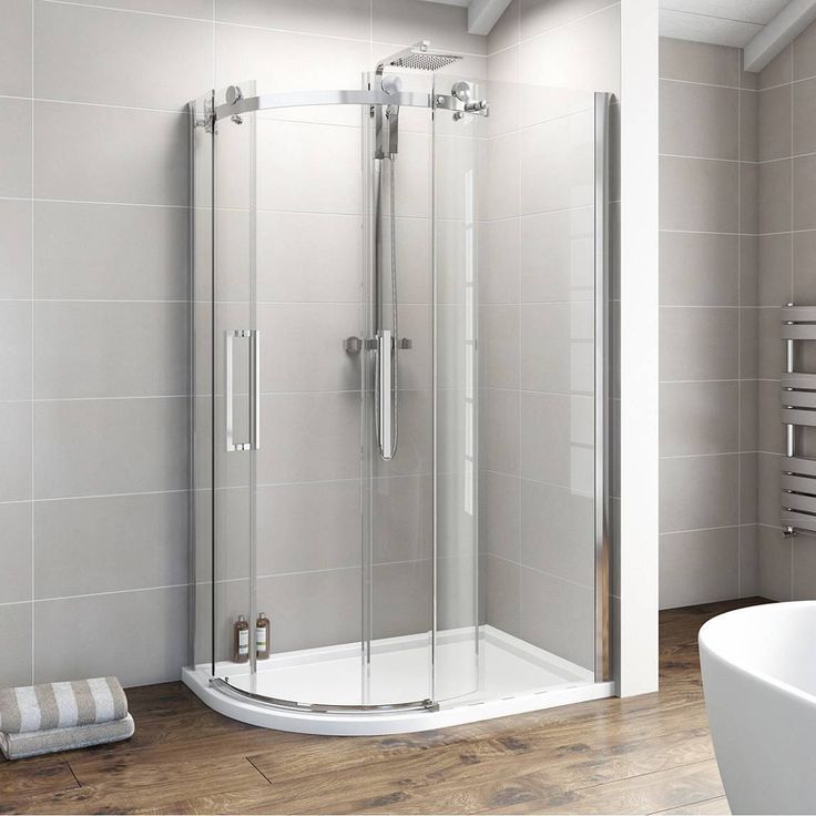 V8 8mm Frameless Offset Quadrant Shower Enclosure 1200x800