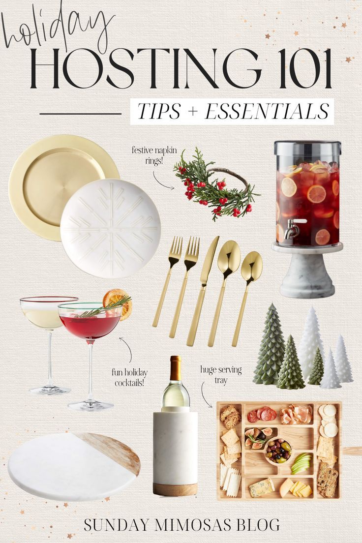 Planning to host a holiday party this year!? We're sharing our tried and true holiday hosting tips for a fun and stress-free gathering. From party planning hacks to serverware essentials and creative games to play with a group, we've got you covered. Get ready to impress your guests and enjoy your party without the pressure! Holiday Party Planning Checklist, How To Host Christmas Party, Holiday Hosting Aesthetic, How To Host Christmas, Hosting Set Up, Christmas Eve Hosting, Hosting Era Aesthetic, Hosting Christmas Party Decor, Party Hosting Essentials