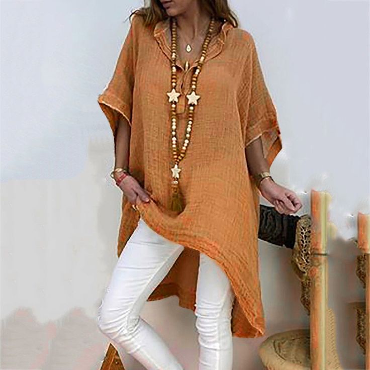 Half Sleeve Shirts, Fashion Designs, Long Blouse, Plus Size Shirts, Batwing Sleeve, Three Quarter Sleeves, Quarter Sleeve, Half Sleeve, Look Fashion