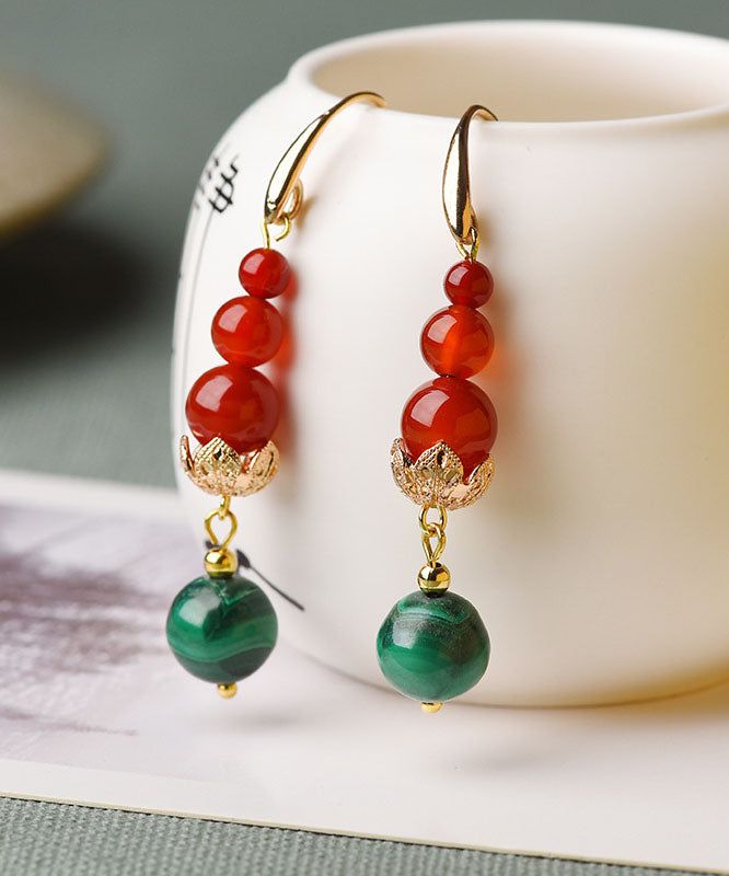 Retro Red Agate Malachite Tassel Drop EarringsMade of fine Agate.Measurement: 5.5cm/2.145" * 1cm/0.39". Matches easily with daily hairstyle, dresses & Shirts Daily Hairstyles, Agate Earrings, Tassel Drop Earrings, Long Drop Earrings, Beaded Drop Earrings, Red Earrings, Red Agate, Long Pendant, Agate Beads