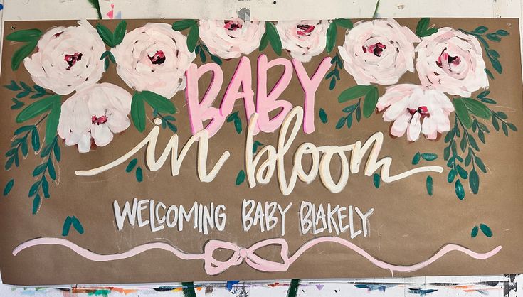 Baby in Bloom Shower Banner - Etsy | Shower banners, Baby banners ...