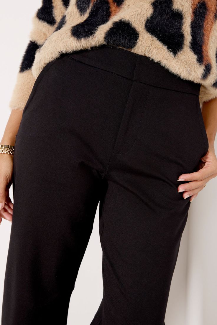 Add effortless polish to your wardrobe with these chic trousers by Sanctuary. Perfect for work or weekend, these versatile pants are crafted in ponte fabric and feature a relaxed leg, high-rise fit, and rolled hems. | SANCTUARY Women's Rolled Straight leg Trouser Pants, Size XL, Black Versatile Elastane Ankle-length Dress Pants, Relaxed Fit Elastane Wide Leg Pants For Work, Chic Solid Color Work Pants, Chic Elastane Dress Pants For Workwear, Chic Ankle-length Workwear Bottoms, Chic Relaxed Fit Workwear Bottoms, Relaxed Fit Wide Leg Ankle-length Pants For Work, Relaxed Fit Ankle-length Wide Leg Pants For Work, Wide-leg Dress Pants For Workwear With Relaxed Fit