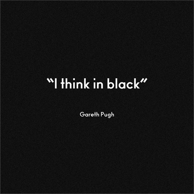 a black and white photo with the words think in black