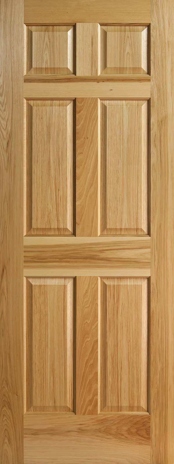 Hickory 6-Panel Wood Interior Door | Doors interior, Solid wood