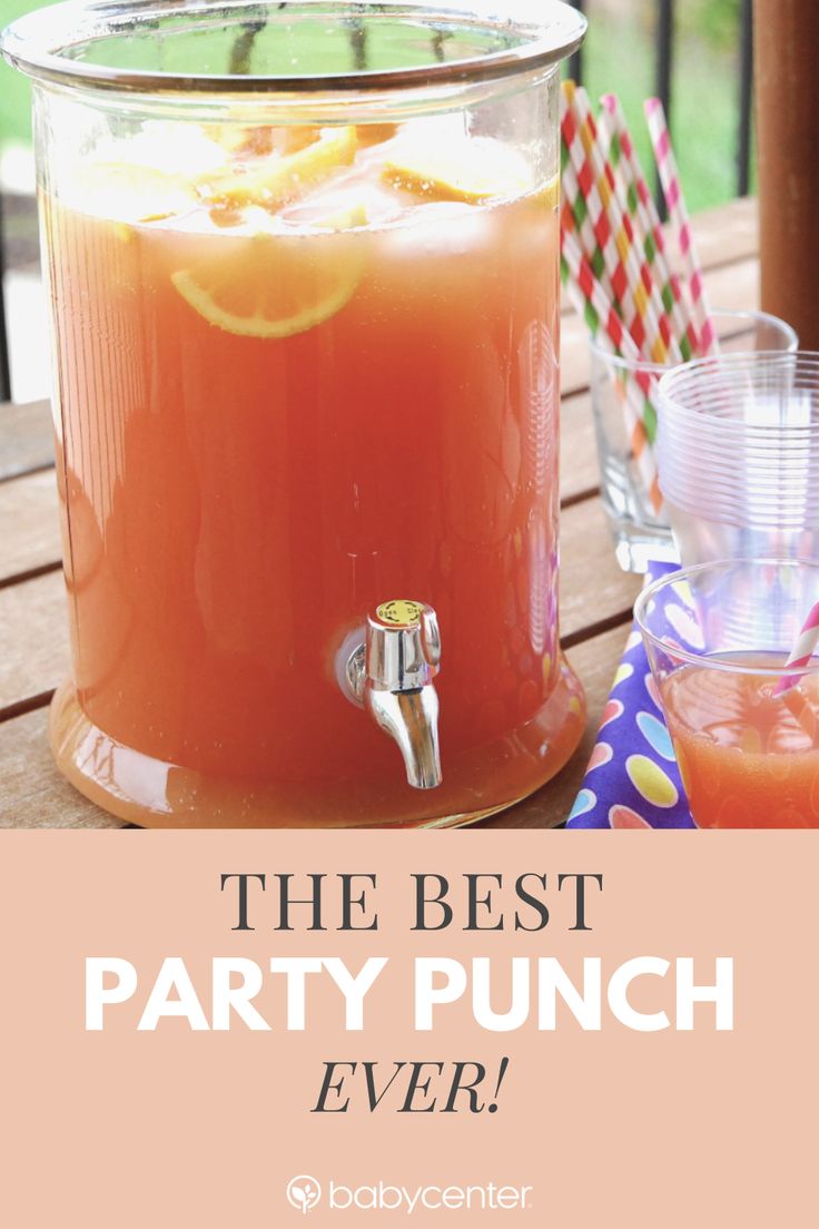 the best party punch ever on a picnic table