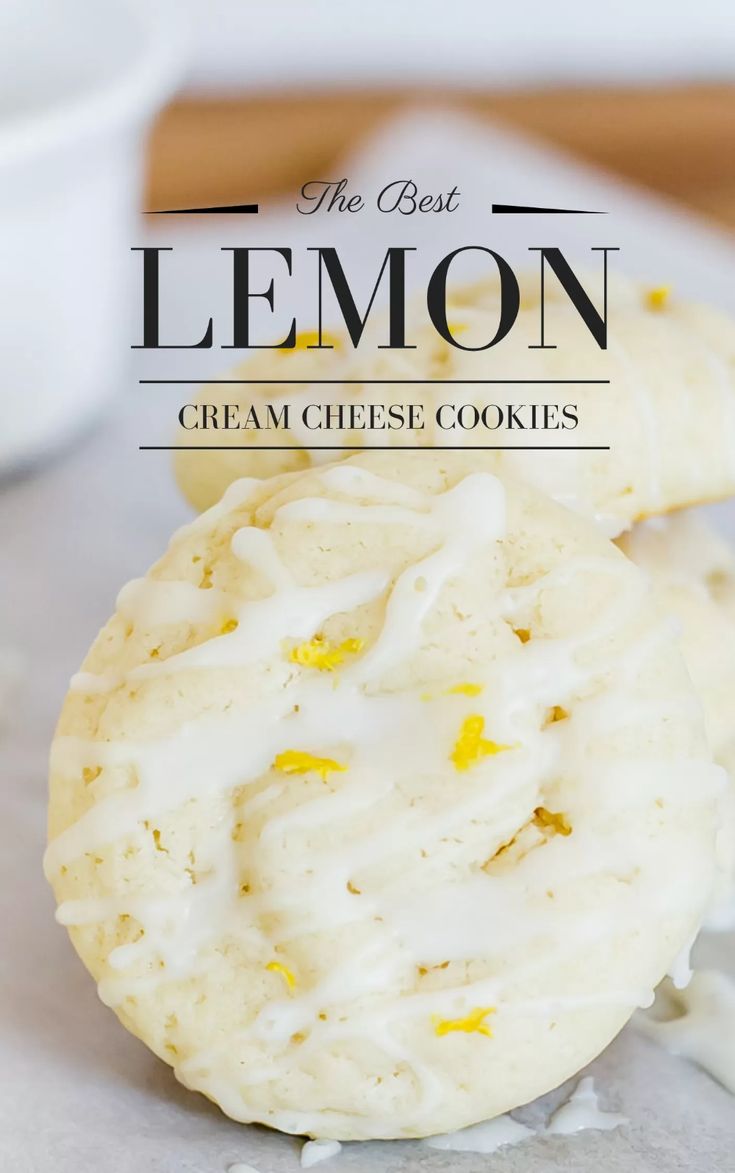 the best lemon cream cheese cookies are made with only three ingredients and they're so good