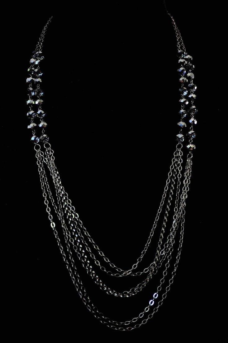 Light chain layered necklace with Swarovski crystals. Perfect to wear on a fun night out! Makes a great handmade gift to give on birthdays, holidays, on valentine's day or just to say thank you. Can be worn symmetrically or asymmetrically around the neck. Layer more than one necklace for more fun! Each necklace is packaged in a box, ready for gift giving. Matching earrings: https://anelladesigns.com/products/bridal-silver-shade-crystal-teardrop-earring-with-light-grey-pearls * * * * * * * * * * Elegant Double Strand Crystal Necklaces, Elegant Double Chain Necklace For Party, Party Crystal Dangle Necklaces, Multi-strand Silver Chain Necklace As Gift, Party Necklaces With Adjustable Crystal Chain, Multi-strand Delicate Chain Necklace For Party, Crystal Jewelry With Adjustable Chain For Party, Beaded Long Chain Necklace For Parties, Crystal Rhinestone Necklace With Adjustable Chain