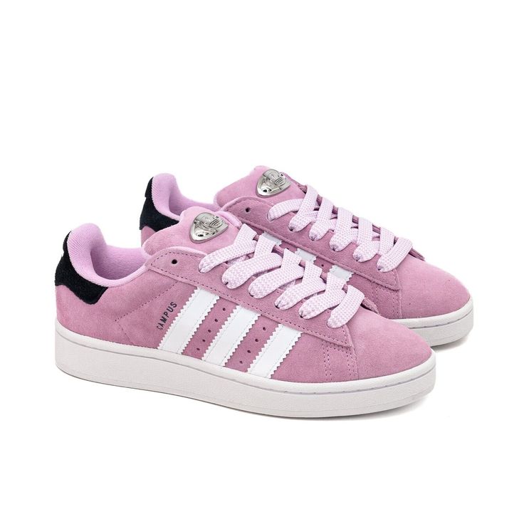 adidas Campus 00s Shoes Women Low Top Skateboard Pink Sneakers Sports Trainers Adidas Skate Shoes With Gum Sole For Streetwear, Adidas Skate Shoes With Vulcanized Sole For Streetwear, Adidas Lace-up Skate Shoes For Streetwear, Custom Low-top Adidas Sneakers For Skateboarding, Adidas Lace-up Skate Shoes With White Sole, Pink Campus Adidas, Adidas Low-top Skate Shoes, Adidas Skate Shoes For Streetwear With Round Toe, Adidas Custom Skateboarding Sneakers With Round Toe