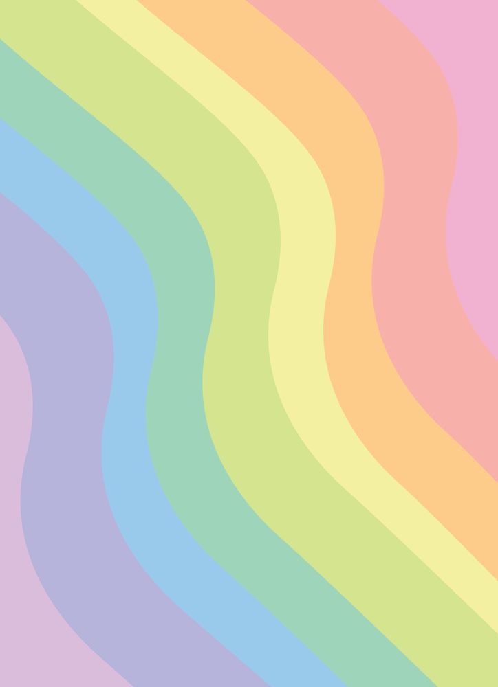 a rainbow colored background with wavy lines