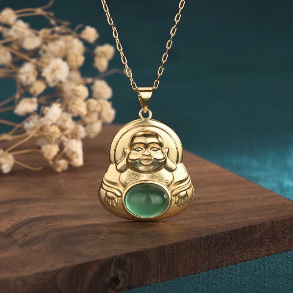 As a gift for your loved ones, this limited-stock Buddha Cyan Jade Success Pendant Necklace will be perfect!What does jade symbolize?⭐ Prosperity ⭐ Abundance ⭐ Luck ⭐Jade has been long known and valued for its beauty and powers of healing as well as protection. Its widely regarded as a very important stone, especially if doing business, transacting with a client, closing a sale, or conducting any kind of business deal. It is believed that Jade will help you maintain a positive attitude towards m Buddha Pendant Necklace, Jade Buddha, Moms Best Friend, Laughing Buddha, Buddha Pendant, Green Agate, Jade Jewelry, Great Birthday Gifts, Jade Stone