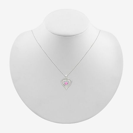 Diamond Clarity: I3Jewelry Closure: Spring Ring ClaspSetting: ProngShape: HeartStone Cut: RoundStone Millimeter Measurement: 4.4 Mm LengthDiamond Color: JMetal Color: WhiteChain Length: 18 InchChain Width: .7 MillimetersPendant Length: 25.7mmPendant Width: 17.6mmRounded Carat Weight: Less Than 1/10 Ct.t.wChain Construction: RopeCare: Wipe CleanStone Type: 1 Lab Created Sapphire, 10 Natural DiamondAuthenticity: Lab Created StoneMetal: Sterling SilverNecklace Type: Pendant NecklacesPendant & Charm Cubic Zirconia Heart Necklace With Gemstone, Cubic Zirconia Gemstone Heart Pendant Necklace, Cubic Zirconia Heart Cut Birthstone Jewelry, Heart-shaped Birthstone Necklace In Cubic Zirconia, Heart Cut Gemstone Jewelry For Mother's Day, Heart-shaped Cubic Zirconia Birthstone Necklace, Mother's Day Gemstone Heart Cut Jewelry, Mother's Day Heart Cut Gemstone Jewelry, Cubic Zirconia Heart Cut Birthstone Necklaces