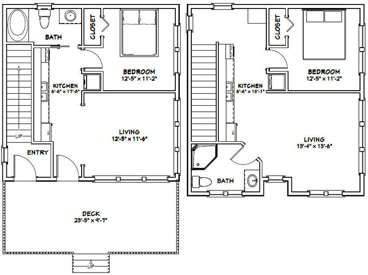 24x24 House 24X24H5I 1,086 sq ft Excellent Floor