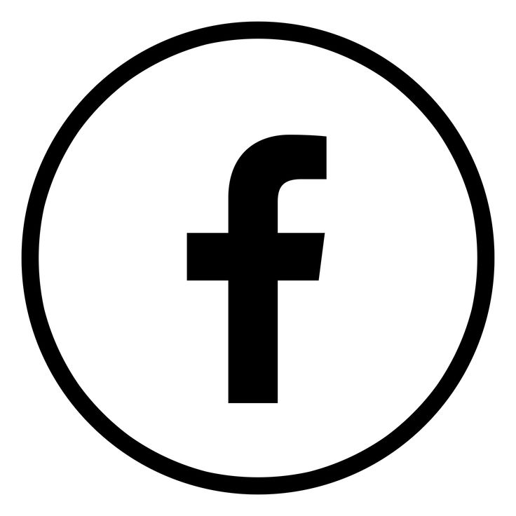 a black and white circle with the letter f in it