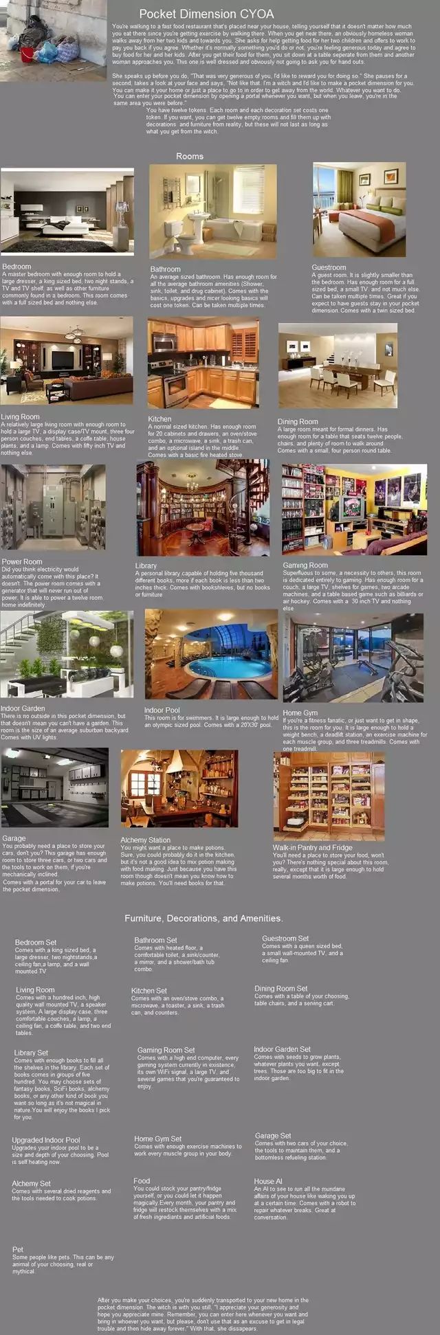 a large poster with many different types of furniture in it's layouts and colors