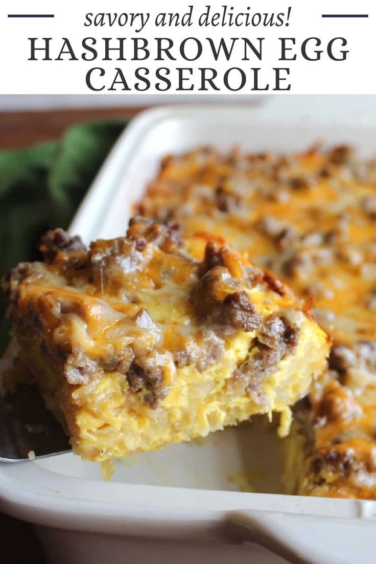 a casserole dish with meat and cheese in it is on a white plate