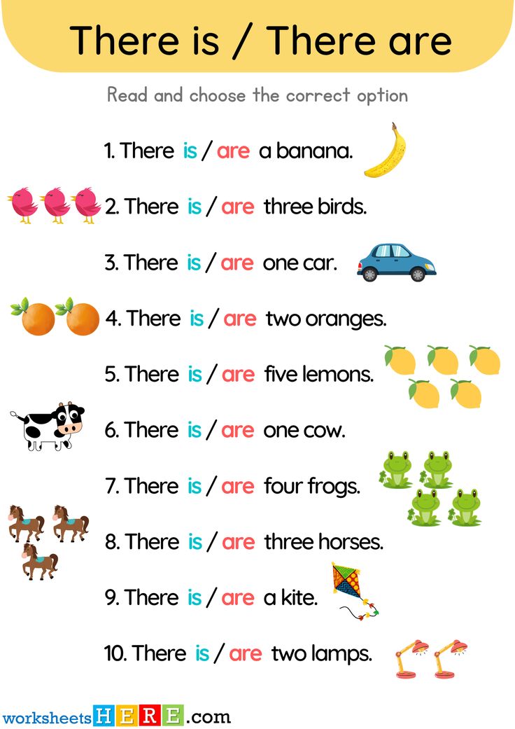 there is / there are worksheet for children to learn english