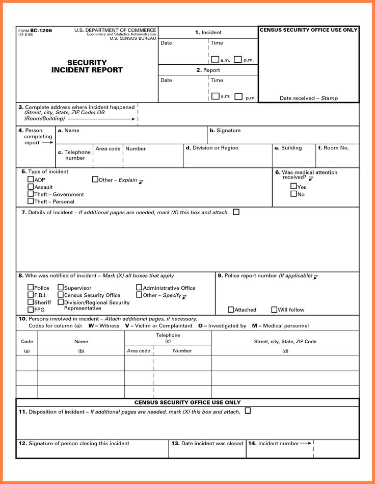 an incident report form is shown in this file, it shows the number and location of people