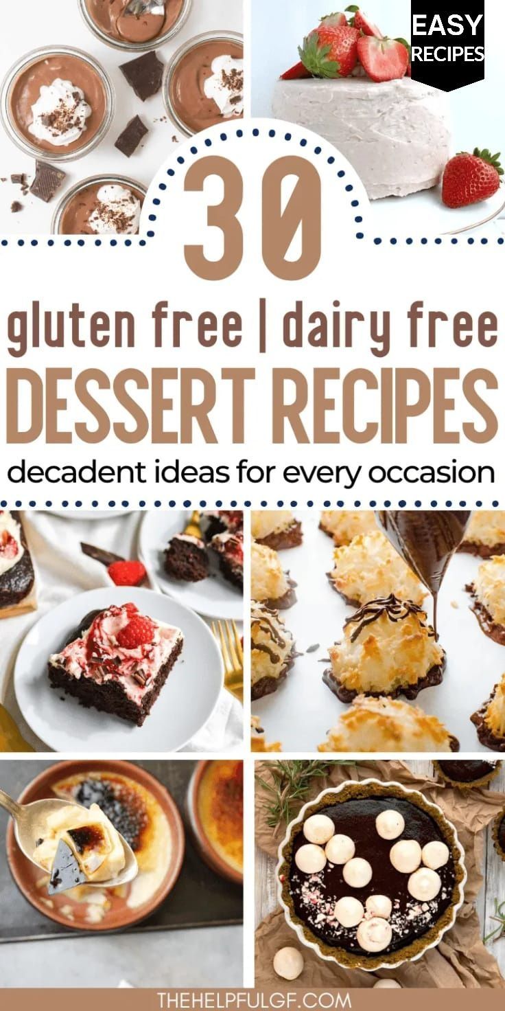 30 gluten free dairy - free dessert recipes for every occasion