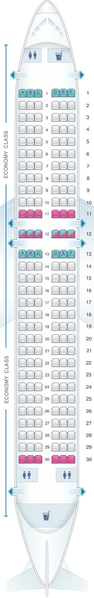 Seat Map Wizz Air Airbus A320 | Seating charts, Air transat, China ...