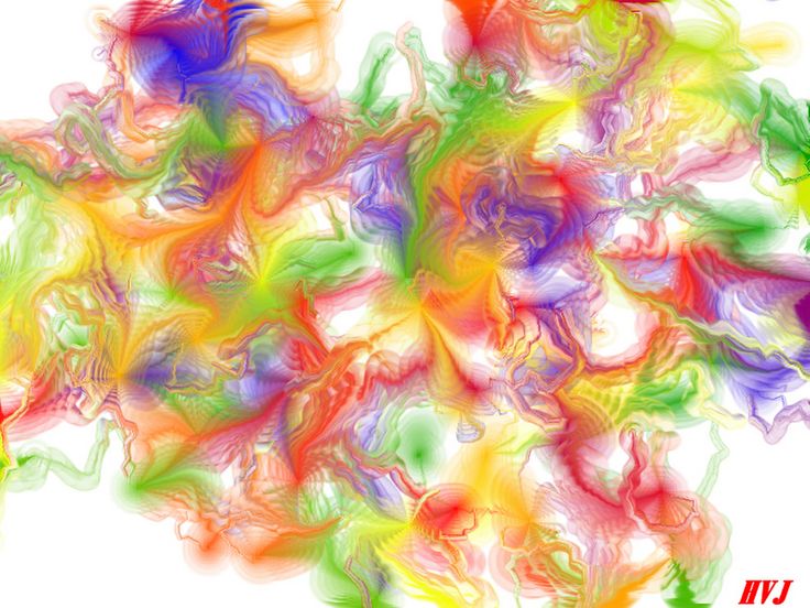 an abstract image of multicolored swirls on a white background