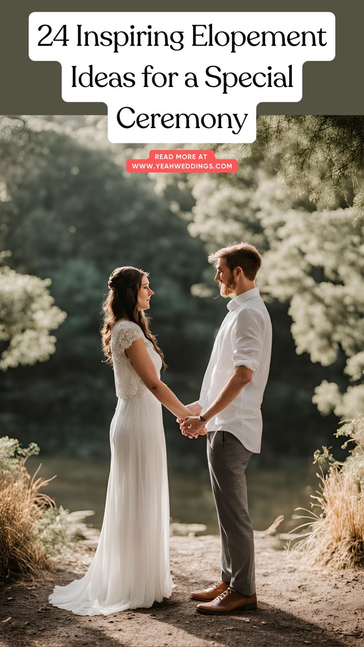 A couple holding hands in a beautiful outdoor setting, surrounded by nature, capturing the essence of an intimate and special elopement ceremony. Small Elopement Ceremony Ideas, Garden Elopement Ideas, Private Elopement Ideas, Summer Elopement Ideas, Nature Elopement Ideas, Post Elopement Reception Ideas, Intimate Wedding Ceremony Ideas, Small Private Wedding Ideas, Private Ceremony Wedding