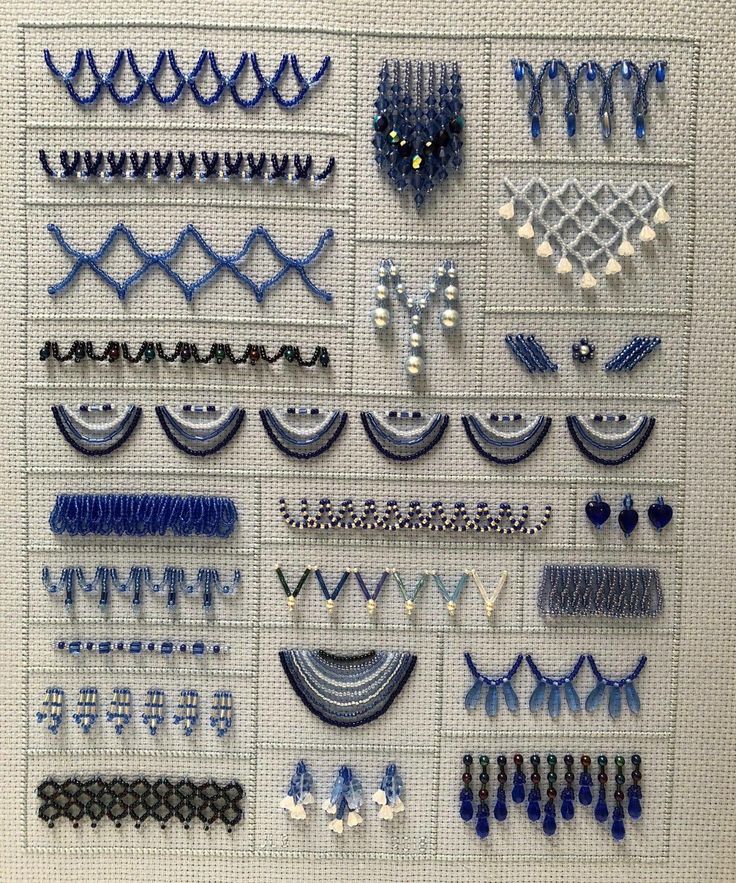 a wall hanging with many different types of beads