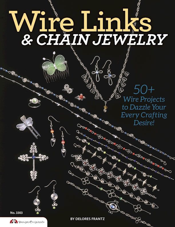 the cover of wire links and chain jewelry, featuring many different types of necklaces