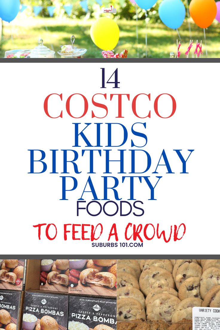 Are you looking for easy kids' birthday party food ideas to feed a crowd? Whenever I throw a kids' birthday party, I always head to Costco for easy birthday party food, party snacks, party drinks, Costco birthday cakes and party platters. Costco is an affordable place to buy birthday party foods. Whether you're planning an outdoor kids' birthday party or a kids' birthday party lunch, you will find it at Costco. 10th Birthday Food Ideas, Easiest Birthday Party Food, Best Food For A Party, Easy Birthday Dinners For A Crowd, Birthday Party Crockpot Food, Easy Meals For Birthday Parties, Affordable Birthday Party Food, Birthday Savory Food Ideas, Party Food For First Birthday