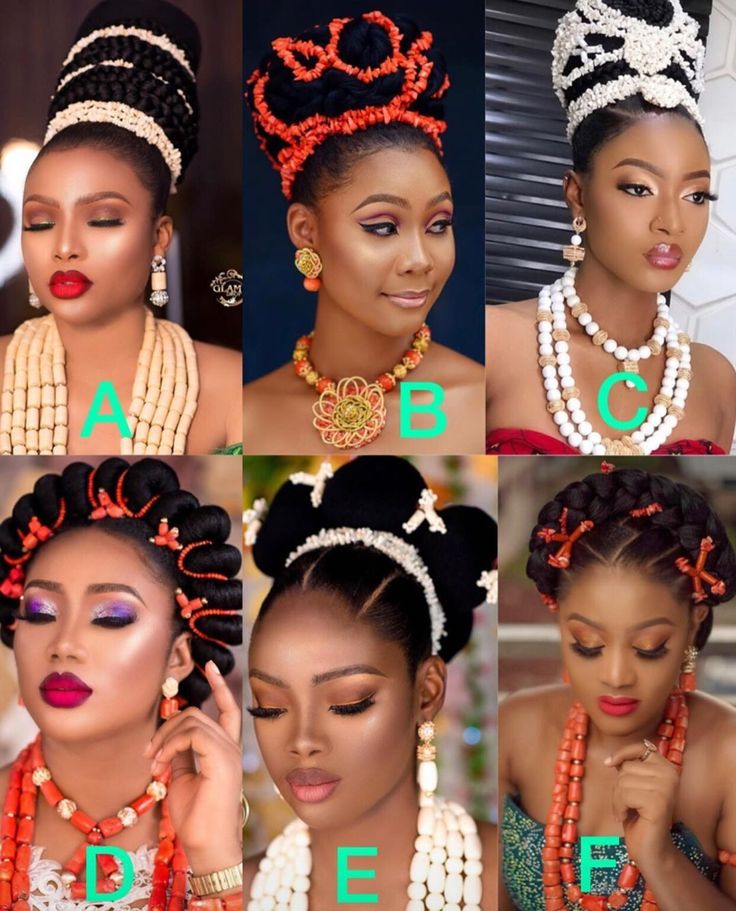 the different styles of african hair and jewelry are shown in this photo, including pearls, beads