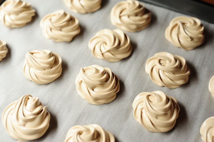 the icing on the cookie sheet is frosted and ready to go into the oven