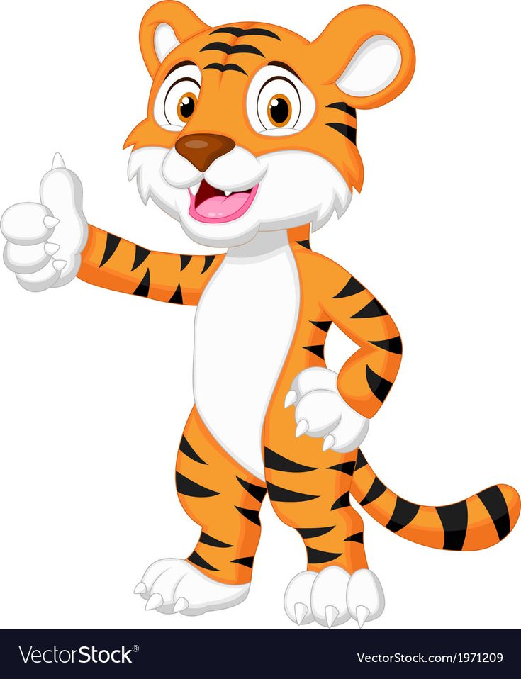 a cartoon tiger giving the thumbs up sign stock photo and royalty free image on pixart com