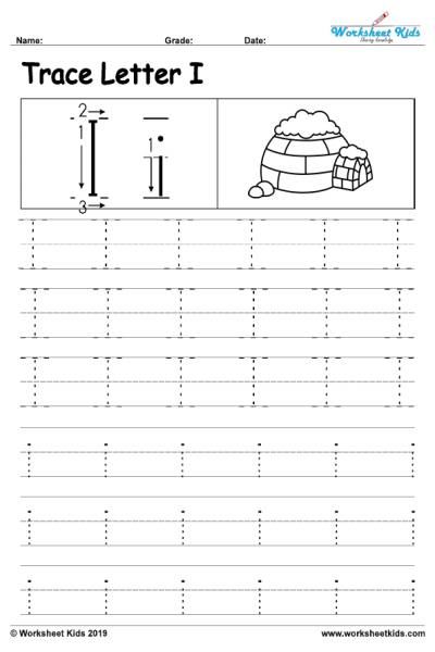 Letter I alphabet tracing worksheets | Printable alphabet worksheets ...