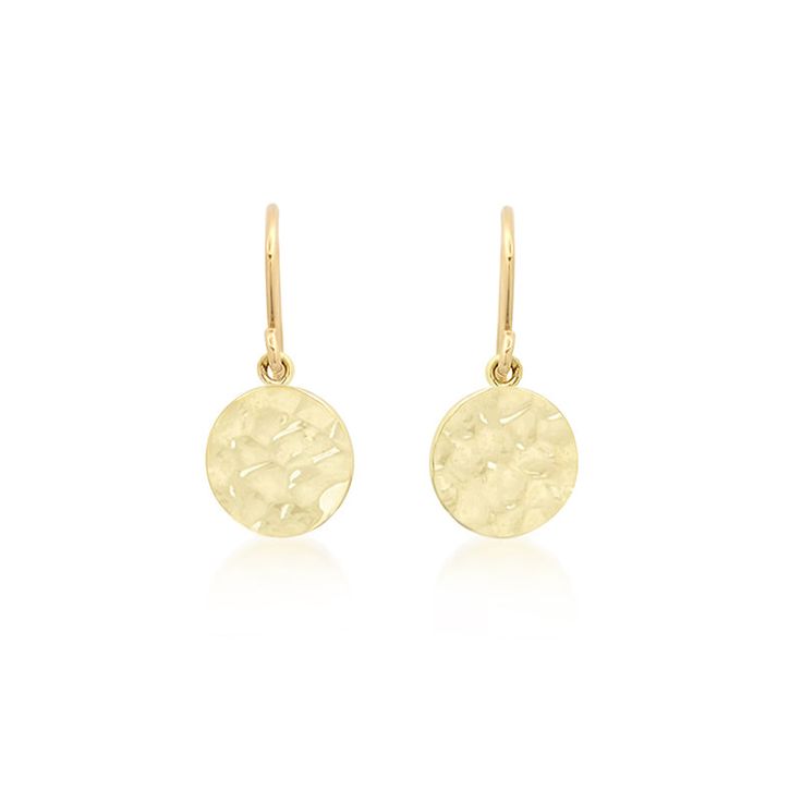 Mini Hammered Disc Earrings for Women | Jennifer Meyer Modern Hammered 14k Gold Filled Earrings, Hammered Recycled Gold Earrings, Hammered 14k Gold-filled Drop Earrings, Hammered 14k Gold Filled Drop Earrings, Elegant Hammered Everyday Earrings, Everyday Hammered Yellow Gold Earrings, Dainty Yellow Gold Earrings With French Hook, Everyday Yellow Gold Hammered Earrings, Hammered Yellow Gold Earrings Made Of Recycled Gold