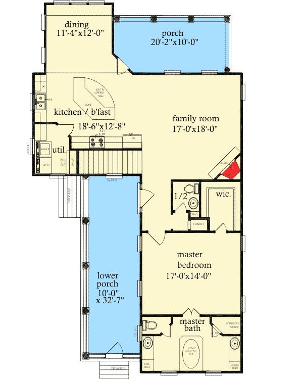 the first floor plan for this house