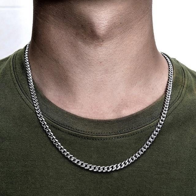 Classic Stainless Steel Chain Necklace - Jenicy Outfit Swag, Thick Necklace, Cuban Link Chain Necklaces, Stainless Steel Chain Necklace, Mens Chain Necklace, Party Necklace, Cuban Link Chain, Men's Necklace, Silver Chain Necklace