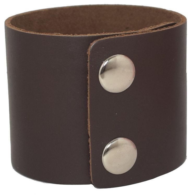 PRICES MAY VARY. Genuine leather bracelet for men women Simple flat wide leather bracelet Leather chain dimension:23*5cm(9.06*1.97in);thickness:about 0.2cm;weight:19g(0.04lb); Available color:black, white,brown Button:2 rows of snap fasteners, 2 sizes adjustable;Size available for wrist circumference:18.5cm,21.5cm Retro punk style 

【VINTAGE JEWELRY】Unisex vintage leather bracelet

【SAFE ENVIRONMENTAL MATERIALS】made of genuine leather and alloy what is environmental material and high quality pla Wide Leather Bracelet, Faux Leather Bracelets, Punk Design, Retro Punk, Genuine Leather Bracelet, Unisex Jewelry, Leather Wrap Bracelet, Leather Chain, Leather Cuffs