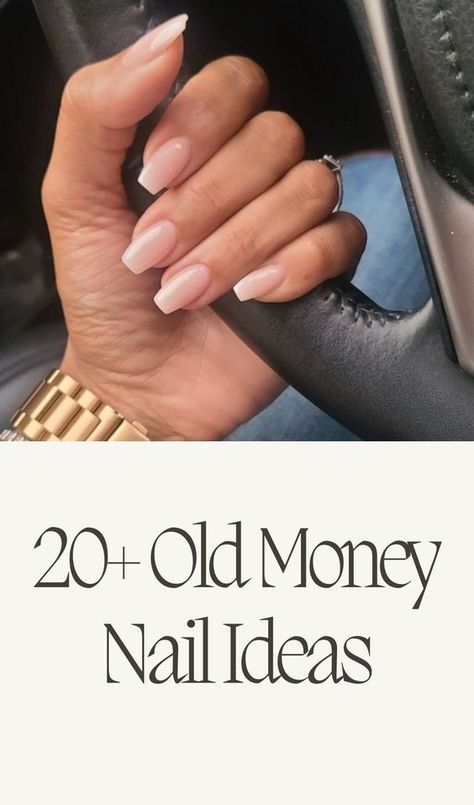 Looking for old money nails to elevate your look? You'll love this list of old money aesthetic nails that have the perfect quiet luxury vibe!  #oldmoney #quietluxury #nailideas Wedding Nails Tips, Nails That Can Go With Any Outfit, Sns Nails Natural Look, Natural Looking Sns Nails, Nail Inspo Rounded Square, Short Liquid Gel Nails, Original Nail Ideas, Short Nails With Short Nail Beds, Low Maintenance Manicure