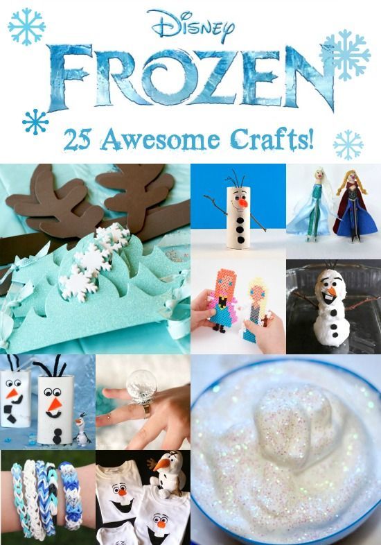 the frozen 25 awesome crafts for kids to make with snowmen and other winter themed items