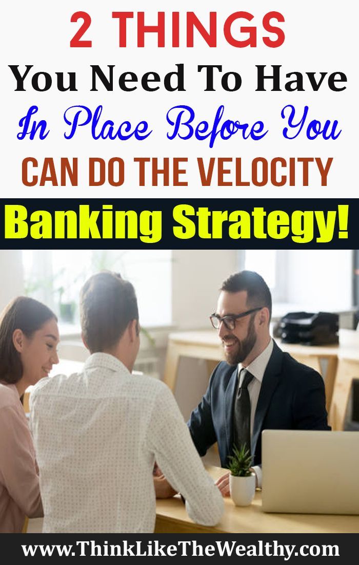 two people shaking hands in front of a laptop with the words, 2 things you need to have in place before you can do the velo city banking strategy