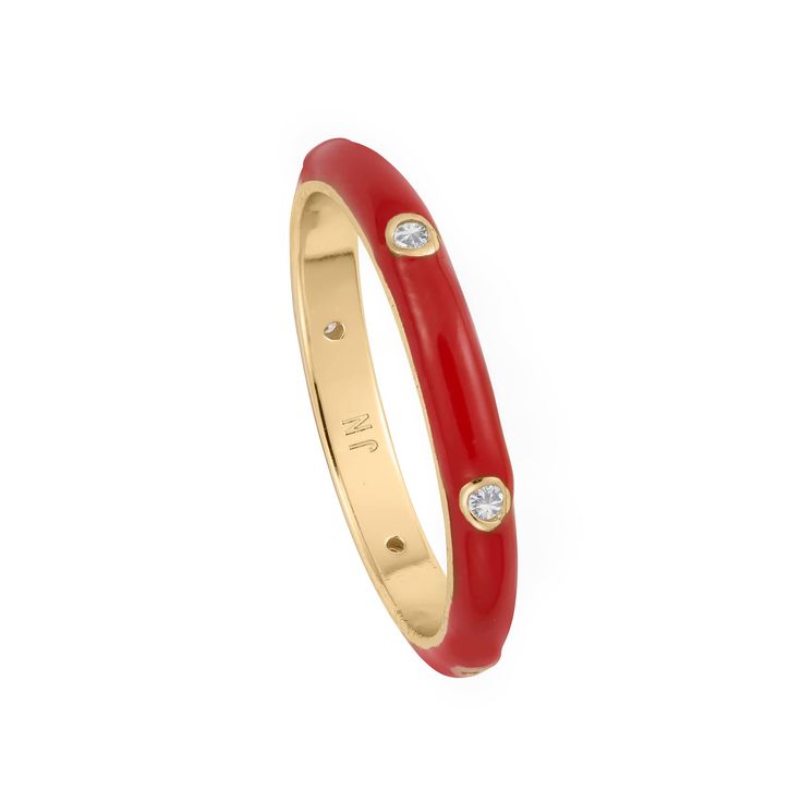 Red Red Stackable Rings As A Gift, Red Stackable Round Band Rings For Gift, Red Stackable Round Band Rings As Gift, Red Round Band Stackable Rings As Gift, Red Minimalist Stackable Rings For Anniversary, Minimalist Red Stackable Rings For Anniversary, Red Stackable Rings With Round Band, Red Stackable Open Rings For Anniversary, Modern Red Jewelry For Everyday