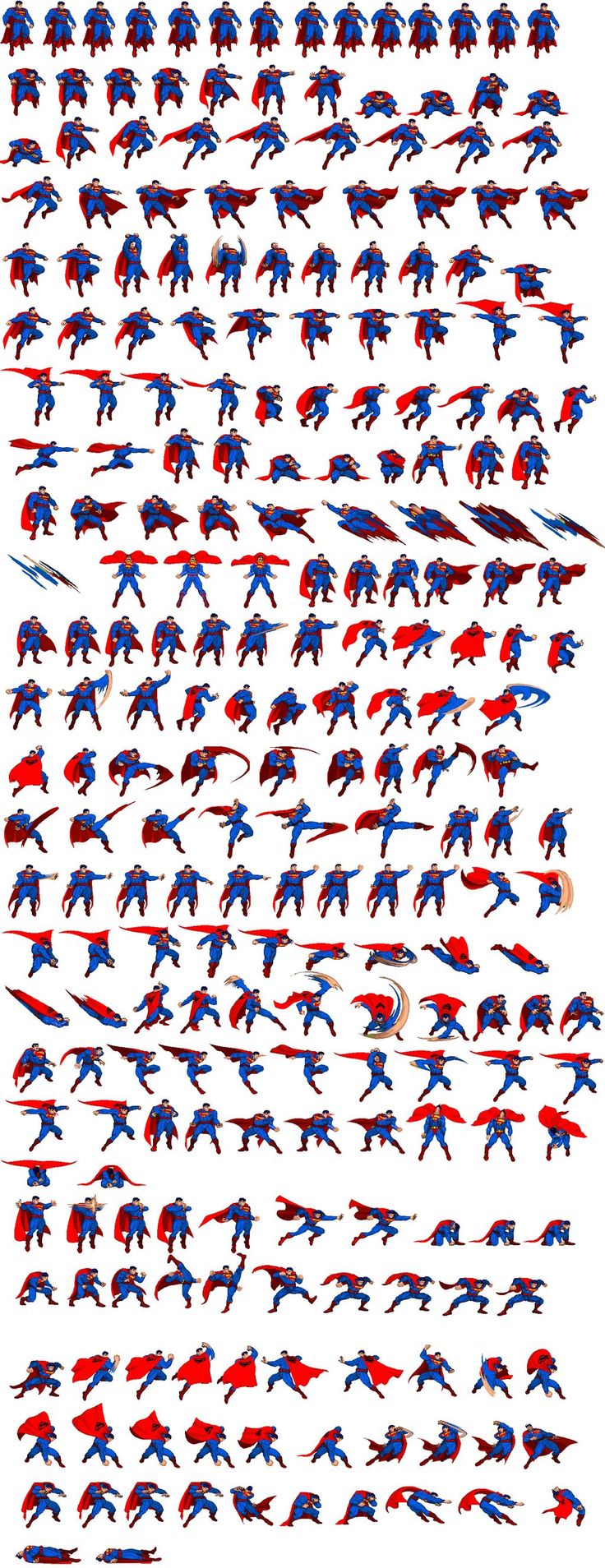 a large group of red and blue birds flying in the air