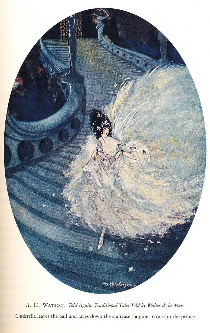 an illustration of a woman in a white dress with her hair flying through the air