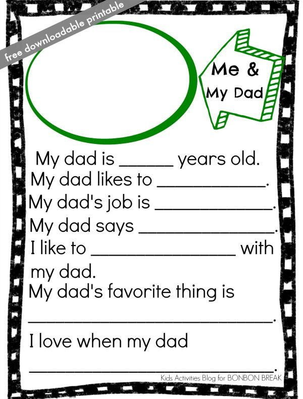 father's day card with the words dad and me