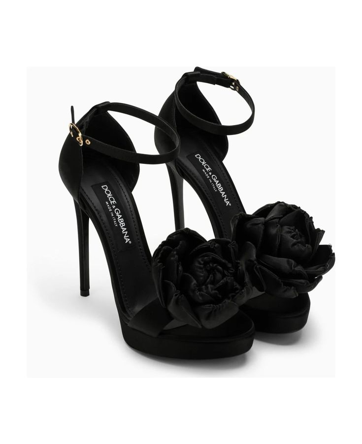 Dolce & Gabbana Black Satin High Sandal | italist Black High Heels Aesthetic, Black Designer Heels, Black Luxury Heels, Dolce And Gabbana Aesthetic, Dolce And Gabbana Bag, Dolce And Gabbana Shoes, Dolce And Gabbana Sandals, Shoes Dolce Gabbana, Dolce Gabbana Heels