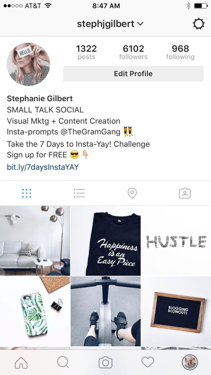 the instagram page for stephanie gillert on her instagram account, which includes photos and t - shirts