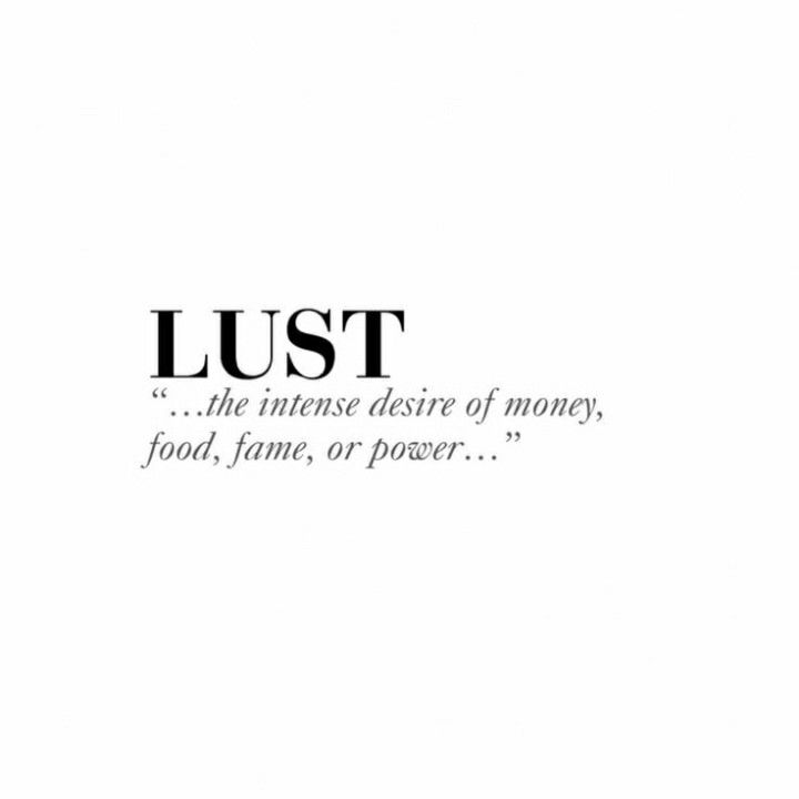 the words lust are written in black and white on a white background with an image of a