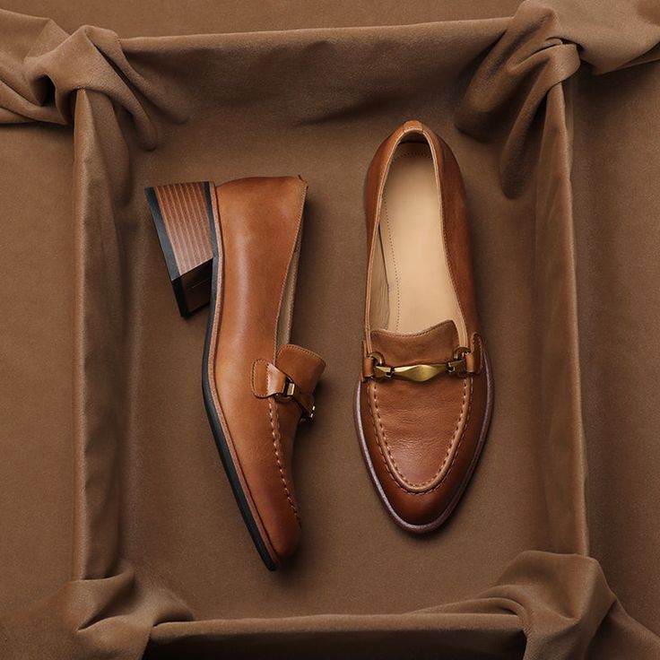 These loafers are designed in a timeless, minimal silhouette, so you'll be sure to wear them often. Made from soft leather, soft bottom that ensure all-day comfort. Wear yours with tailoring and denim alike. Color: Coffee/BrownMaterial: CowhideLining: Genuine LeatherInsole: CowhideSole: RubberHeels: 4.5Cm/1.77"Weight: 0.22kg Each Shoes Production Time: About 5-7 days (Any exceptional case will email you, Please pay attention to your email left) Shipping Time: Free Shipping To most locations, del Brown Moccasins With Rubber Sole For Office, Brown Moccasins With Stitched Sole For Office, Brown Loafers With Leather Footbed For Business Casual, Brown Leather Moccasins For Business Casual, Brown Office Moccasins With Rubber Sole, Brown Leather Loafers For Business Casual, Brown Moccasins With Leather Footbed For Work, Brown Platform Loafers With Rubber Sole For Office, Timeless Oxfords With Stitched Sole For Office