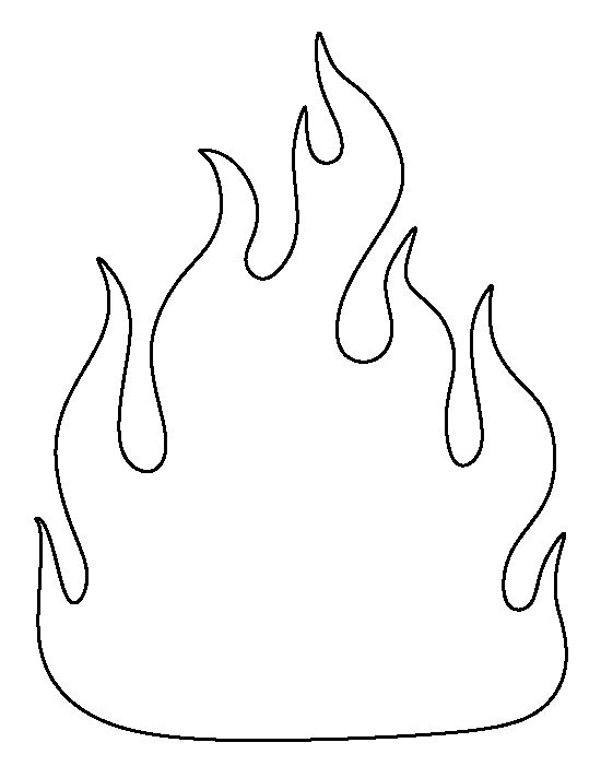 a black and white drawing of a fire with flames on the bottom, in an outline style