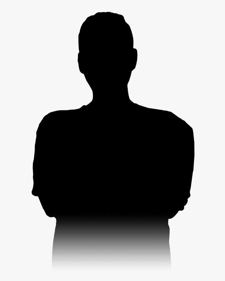 the silhouette of a man is shown in black and white