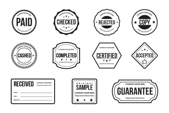 Rubber Stamp Collection Design Template Graphic by OWPictures ...